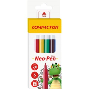 Caneta Hidrografica Neo-pen Mirim 06 Cores-001622-12711