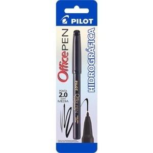 Caneta Hidrografica Office Pen 2.0 Preta-089744-12881