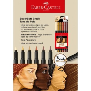 Caneta Hidrografica Supersoft Brush 6tons De Pele-091363-42305