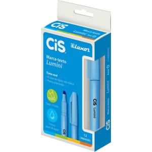 Caneta Marca Texto Cis Lumini Azul
