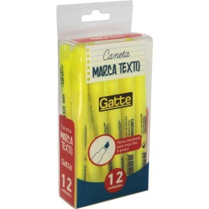 Caneta Marca Texto Gatte Amarela 4mm-102825-29709