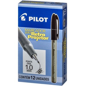 Caneta Retroprojetor 1.0mm Marcador Preto