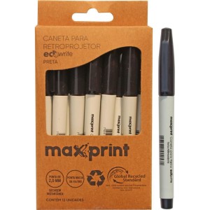 Caneta Retroprojetor 2.0mm Ecowrite Preta-106399-94894