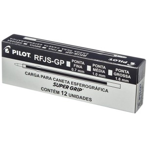 Carga Caneta Esferografica Rfjs-gp 1,0mm Preta-005187-23476