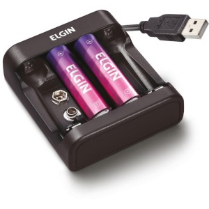 Carregador De Bateria Usb P/2bater.9v/pilhas 1500mah-089750-18978