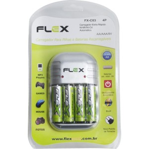 Carregador De Pilhas Bivolt P/4 Pilhas Aa-aaa/gv 2900mah-034281-75092