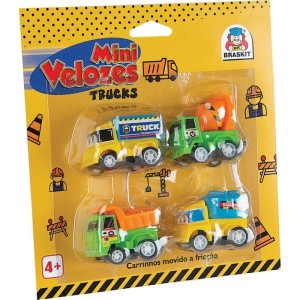 Carrinho A Friccao Mini Velozes Trucks C/4un-104781-96512