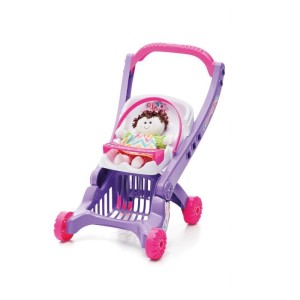 Carrinho De Boneca Bebaby 2em1 Rosa-082676-16657