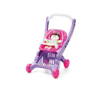 Carrinho De Boneca Bebaby 2em1 Rosa-082676-78877