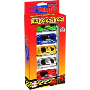 Carrinho Mini Velozes Esportivos C/5un-104784-30851