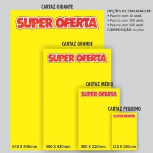Cartaz Para Marcacao Oferta Medio 30x21cm. Amarelo-067067-61882