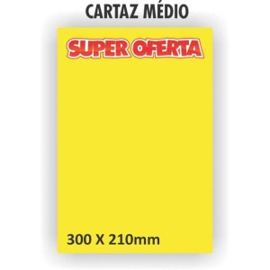 Cartaz Para Marcacao Oferta Medio 30x21cm. Amarelo-067067-79305