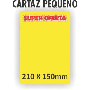 Cartaz Para Marcacao Oferta Pq 21x15cm. Amarelo