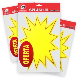 Cartaz Para Marcacao Splash Oferta Gd 276x200mm.am.-055662-21351