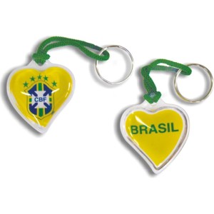 Chaveiro Do Brasil Coracao Curto C/gel Sortidos-035597-45619