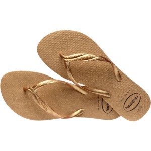 Chinelo Havaianas Feminino Fantasia Gloss 37/8 Dourado-095829-19155