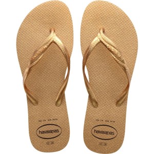 Chinelo Havaianas Feminino Fantasia Gloss 37/8 Dourado-095829-46487