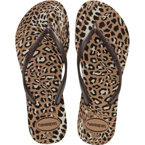 Chinelo Havaianas Feminino Slim Animals 35/6 Cafe-104443-69536