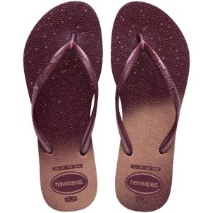 Chinelo Havaianas Feminino Slim Gloss 41/2 Terra Roxa-108026-93432