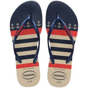 Chinelo Havaianas Feminino Slim Nautical 35/6 Marinho-108038-16099