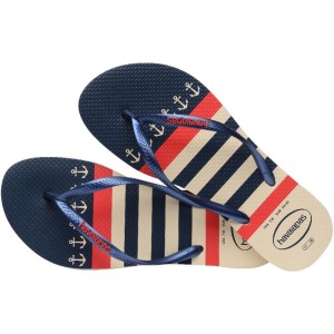 Chinelo Havaianas Feminino Slim Nautical 35/6 Marinho-108038-20102