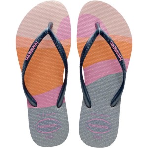 Chinelo Havaianas Feminino Slim Palette Glow 33/4 Marinho-108041-16174