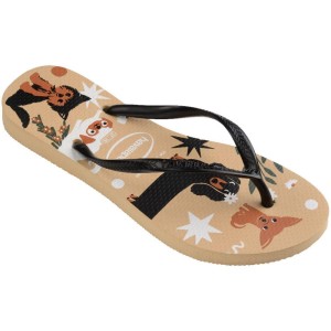 Chinelo Havaianas Feminino Slim Pets 33/4 Dourado-108031-15256