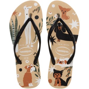 Chinelo Havaianas Feminino Slim Pets 33/4 Dourado-108031-46794