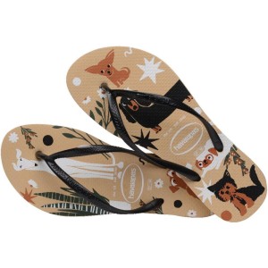 Chinelo Havaianas Feminino Slim Pets 33/4 Dourado-108031-64931