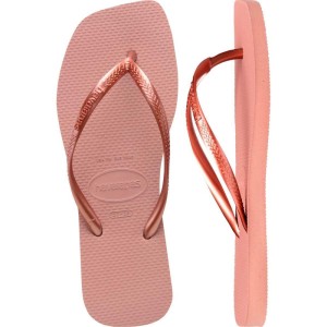 Chinelo Havaianas Feminino Slim Square 35/6 Rosa Crocus-103213-85117