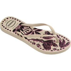 Chinelo Havaianas Feminino Slim Tucano 37/8 Bege Palha-108053-82618