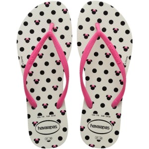 Chinelo Havaianas Infantil Slim Disney 29/0 Branco/rosa-108068-31301