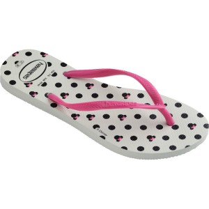 Chinelo Havaianas Infantil Slim Disney 29/0 Branco/rosa-108068-78474