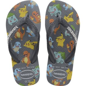 Chinelo Havaianas Licenciado Pokemon 37/8 Novo Grafite-086262-86432