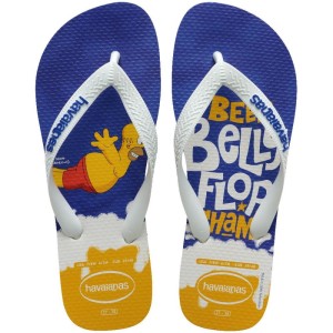 Chinelo Havaianas Licenciado Simpsons 41/2 Branco/azul-108057-25770