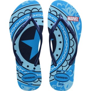 Chinelo Havaianas Licenciado Slim Marvel 39/0 Turquesa-099699-38530