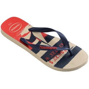 Chinelo Havaianas Masculino Top Nautical 37/8 Bege Palha-108022-23229