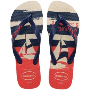 Chinelo Havaianas Masculino Top Nautical 37/8 Bege Palha-108022-36571