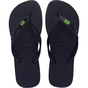 Chinelo Havaianas Unissex Brasil 39/0 Preto-046833-24583