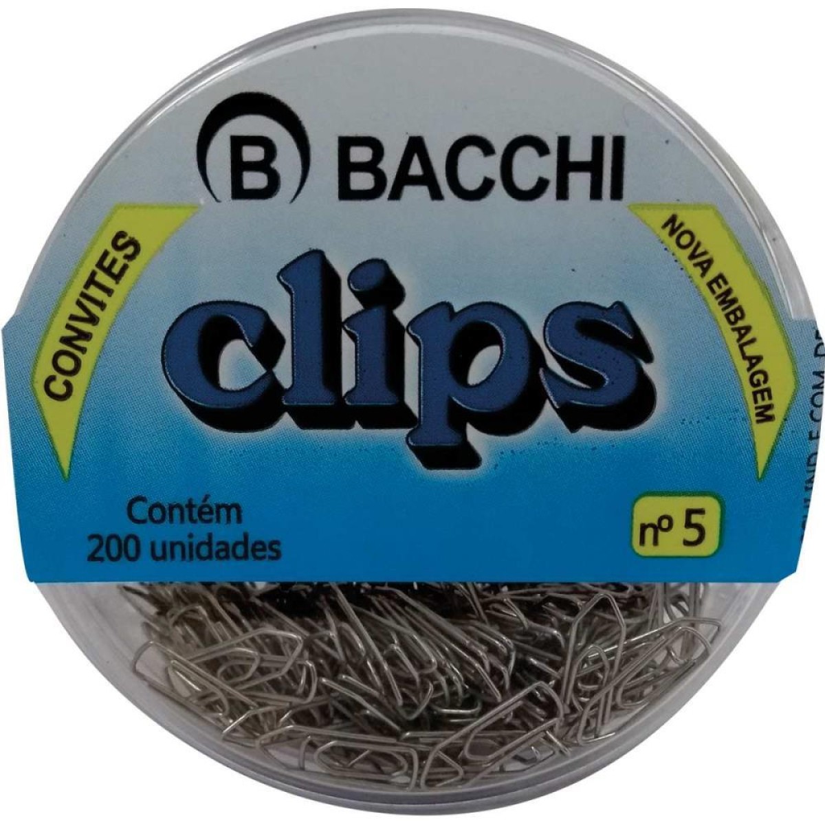 Clipe Colorido Ref.5 Mini Prateado C/200unid.-067256-94656