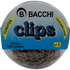 Clipe Colorido Ref.5 Mini Prateado C/200unid.-067256-94656