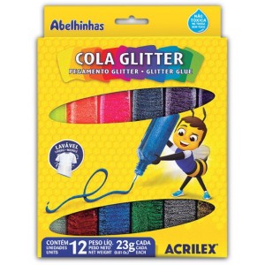 Cola Com Glitter Estojo Com 12 Cores 23g (s)-084189-89158