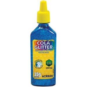 Cola Com Glitter Tubo 35g. Azul-002884-77454