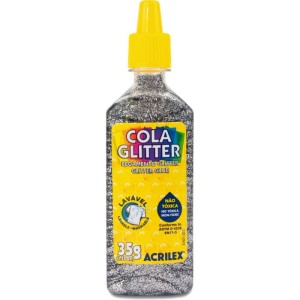 Cola Com Glitter Tubo 35g. Prata-002883-66379