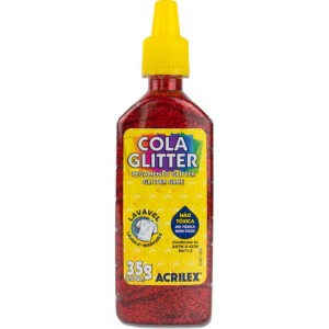 Cola Com Glitter Tubo 35g. Vermelho-002885-45434