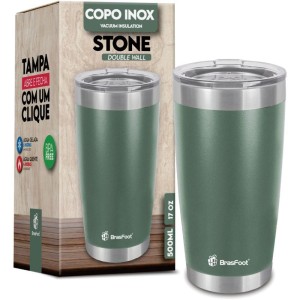 Copo Termico Stone Vd Militar 500ml C/tampa-024242-11219