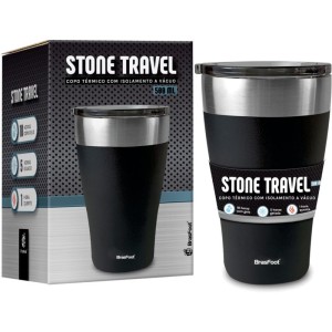 Copo Termico Travel Stone Preto 500ml.c/tam-102317-19929