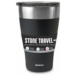 Copo Termico Travel Stone Preto 500ml.c/tam-102317-66441