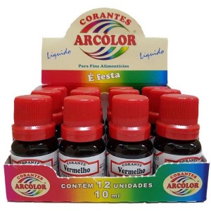 Corante Liquido Vermelho 10ml.-076277-16504