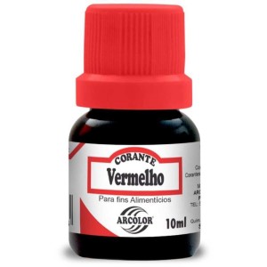 Corante Liquido Vermelho 10ml.-076277-44429